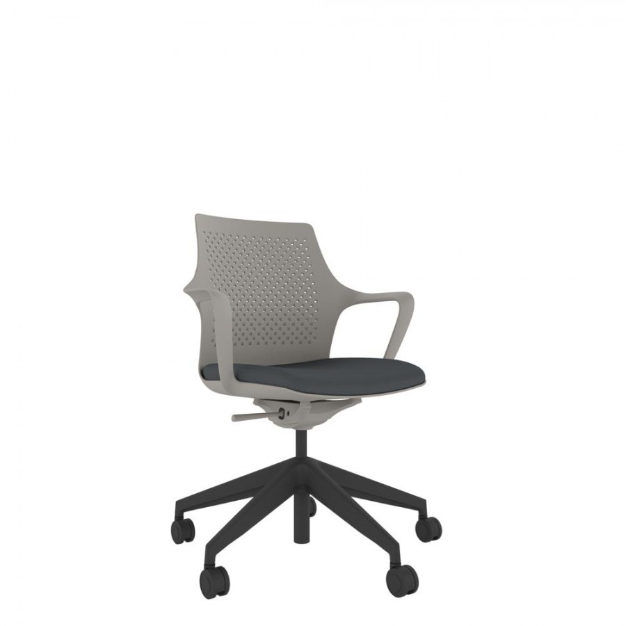 Light Grey Perforated Shell With Black Swivel Base